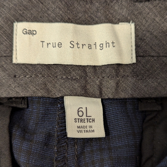 Women's Gap Pants, Blue plaid, size 6L - Picture 5 of 7